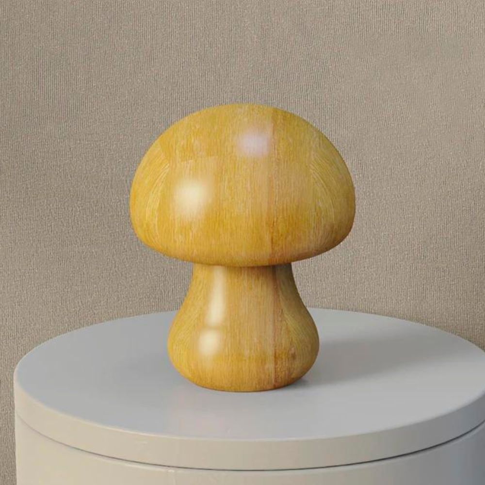 Wooden Mushroom Lamp Test
